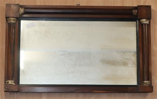 A Victorian rosewood overmantel mirror W.67cm